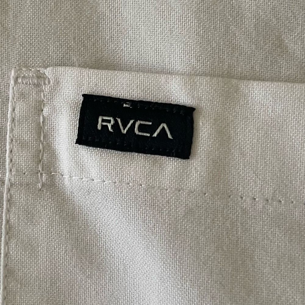 RVCA Men’s White Slim Fit That’ll Do Long Sleeves Button Down Dress SZ M #1103 - Picture 9 of 13